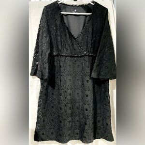 Women’s Ronni Nicole Black Floral Lace Dress
